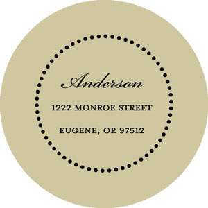 Take Note Designs - Address Labels (Tan Circle Dot - Baptism)