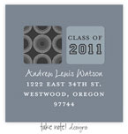 Take Note Designs - Address Labels (Class of 2011 Charcoal Medium Blue - Graduation)