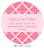 Take Note Designs - Address Labels (Pink Fancy Grid - Graduation)