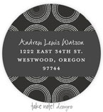 Take Note Designs - Address Labels (Charcoal Modern Circles - Graduation)