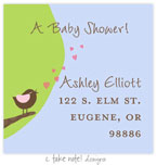 Take Note Designs - Address Labels (Cheeping Bird Girl - Baby Shower)
