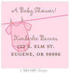 Take Note Designs - Address Labels (Pink Onesie - Baby Shower)