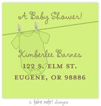 Take Note Designs - Address Labels (Green Onesie - Baby Shower)