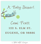 Take Note Designs - Address Labels (Green Flower Catepillar - Baby Shower)