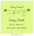 Take Note Designs - Address Labels (Green Clothesline - Baby Shower)