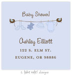 Take Note Designs - Address Labels (Blue Clothesline - Baby Shower)