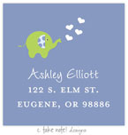 Take Note Designs - Address Labels (Blue Elephant Love - Baby Shower)