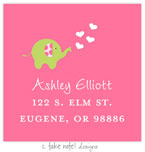 Take Note Designs - Address Labels (Pink Elephant Love - Baby Shower)