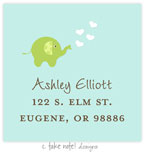 Take Note Designs - Address Labels (Green Elephant Love - Baby Shower)
