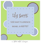 Take Note Designs - Address Labels (Blue Mod Bubbles - Baby Shower)