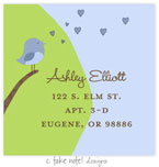Take Note Designs - Address Labels (Blue Cheeping Bird - Baby Shower)