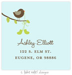 Take Note Designs - Address Labels (Birdie with Green Booties - Baby Shower)
