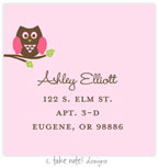 Take Note Designs - Address Labels (Pink Owl Branch - Baby Shower)