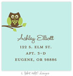 Take Note Designs - Address Labels (Green Owl Branch - Baby Shower)