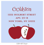 Take Note Designs - Address Labels (Double Apples on Green - Jewish New Year)