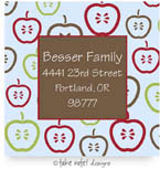 Take Note Designs - Address Labels (Apple Grid on Blue - Jewish New Year)