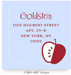 Take Note Designs - Address Labels (Single Apple on Blue - Jewish New Year)