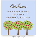 Take Note Designs - Address Labels (Three Apple Trees on Blue - Jewish New Year)