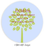 Take Note Designs - Address Labels (Simple Tree on Blue - Jewish New Year)