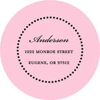 Take Note Designs - Address Labels (Pink Circle Dot - Baptism)