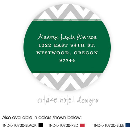 Take Note Designs - Address Labels (Chevron Solid Custom Band - Graduation) Take Note Designs - Address Labels (Chevron Solid Custom Band - Graduation)