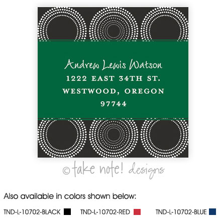 Take Note Designs - Address Labels (Circles Custom Wrap Color - Graduation) Take Note Designs - Address Labels (Circles Custom Wrap Color - Graduation)