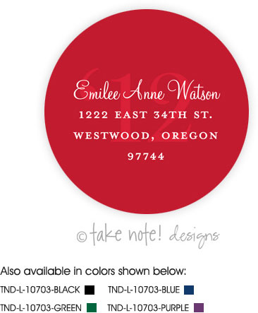 Take Note Designs - Address Labels (Solid Custom Year Shadow - Graduation) Take Note Designs - Address Labels (Solid Custom Year Shadow - Graduation)