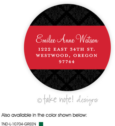 Take Note Designs - Address Labels (Elegant Damask Wrap Custom - Graduation) Take Note Designs - Address Labels (Elegant Damask Wrap Custom - Graduation)