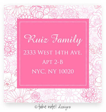 Take Note Designs - Address Labels (Blush Mums) Take Note Designs - Address Labels (Blush Mums)