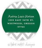 Take Note Designs - Address Labels (Chevron Solid Custom Band - Graduation)