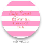Take Note Designs - Address Labels (Pink Happy Stripes)