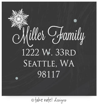Take Note Designs - Address Labels (Chalkboard and Snow - Holiday)