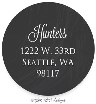 Take Note Designs - Address Labels (Chalkboard Circle - Holiday)