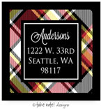 Take Note Designs - Address Labels (Plaid Center Christmas - Holiday)