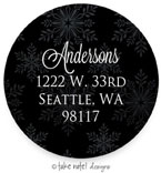 Take Note Designs - Address Labels (Snowflake Pattern Damask Simple - Holiday)