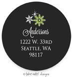 Take Note Designs - Address Labels (Simple Snowflake Scatter - Holiday)