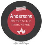 Take Note Designs - Address Labels (Chalkboard Tape Red Center - Holiday)