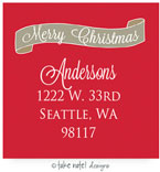 Take Note Designs - Address Labels (Merry Christmas Banner - Holiday)