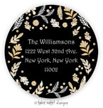 Take Note Designs - Address Labels (Gold Elegant Foliage - Holiday)