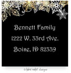 Take Note Designs - Address Labels (Gold Snowflake Elegance - Holiday)