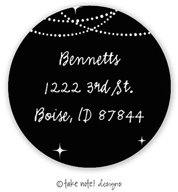 Take Note Designs - Address Labels (Swing Lights and Stars - Holiday)