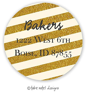 Take Note Designs - Address Labels (Sparkle Stripe - Holiday)