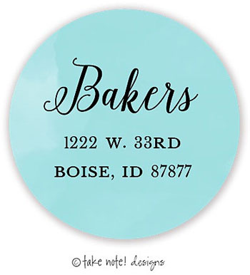 Take Note Designs - Address Labels (Blue Watercolor - Holiday) Take Note Designs - Address Labels (Blue Watercolor - Holiday)