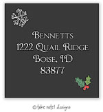 Take Note Designs - Address Labels (Holly Flakes - Holiday)
