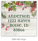 Take Note Designs - Address Labels (Rustic Greens - Holiday)