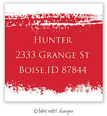 Take Note Designs - Address Labels (Red Paint Strokes - Holiday)