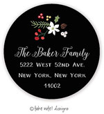 Take Note Designs - Address Labels (Christmas Floral Berry Bunch - Holiday)