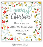 Take Note Designs - Address Labels (Christmas Floral Scatter - Holiday)
