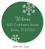 Take Note Designs - Address Labels (Fancy Flakes Green - Holiday)