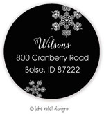 Take Note Designs - Address Labels (Fancy Flakes Black - Holiday)